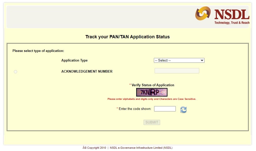 Pan Card Status Tracking System
